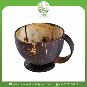 Sustainable 100ml Disposable Coconut Shell <b>Coffee</b> <b>and</b> Tea <b>Cups</b> Durable <b>Saucers</b> Bulk Supply for Food Service Businesses - Product Image 2