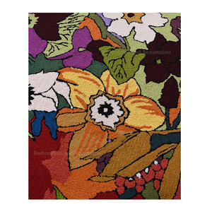 Alfombra Moderna Cuadrada Hecha a Mano de Lana con Diseño Floral, Tamaño Personalizado, Altamente Duradera, Lavable y Antideslizante para Decoración del Hogar - Product Image 5