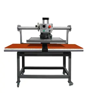 Máquina de transferencia de prensado en caliente para camisetas, máquina neumática de doble estación de 40x60cm, proveedor de China