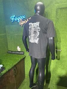 Mode estivale T-shirts pour hommes Nouveau design 100% coton imprimé col en O à manches courtes personnalisable T-shirt ample pour hommes - Product Image 2