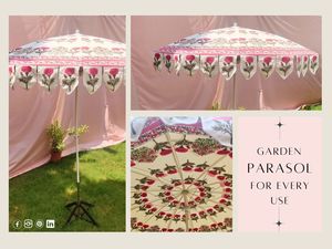 Home & Garden Household Supplies <b>Rain</b> Gear Umbrellas Wholesale Indian Wedding Umbrella Floral Designer Outdoor Decorations Party - Product Image 2