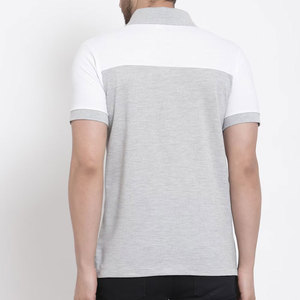 เสื้อเชิ้ตผู้ชายสีพื้น ผ้าถัก 100% คอตตอน แขนสั้น ระบายอากาศได้ดี ปกคอพับ ดีไซน์โลโก้ด้านหน้า - Product Image 4