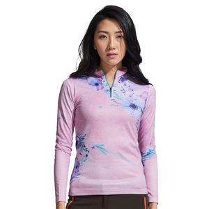 Polo con cremallera para mujer, camiseta de senderismo, secado rápido, ligera, transpirable, para exteriores, para senderismo, actividades de verano - Product Image 4