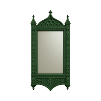Cadre de miroir en bois massif avec un design 3D sculpté à la main pour les meubles de maison, la chambre à coucher, le salon, l'appartement