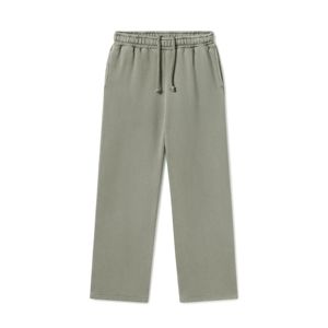Pantalones de chándal de pierna ancha rectos de estilo informal de cintura media para hombre, chándal holgado plisado, Jersey de algodón y poliéster hecho a medida - Product Image 1