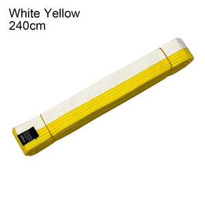 Ceinture de karaté brodée personnalisée avec nom et logo personnalisés, 100% coton, position du logo avant/arrière pour les écoles de formation - Product Image 1