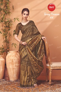 ส่าหรีผ้าไหมคอตตอนหรูหราสำหรับผู้หญิงผ้าส่าหรีปักลายคาธาสวยงามผ้าโปร่งที่มีน้ำหนักเบาและเสื้อสำหรับโอกาสต่างๆ - Product Image 6