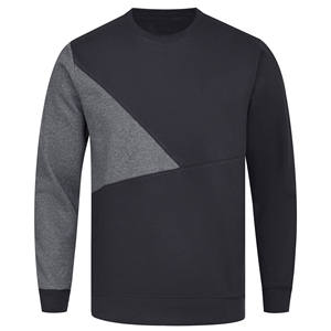 2025 hiver hommes sweats à col rond Patchwork contraste couleur à manches longues décontracté léger pull chemise Hip Hop pull - Product Image 1