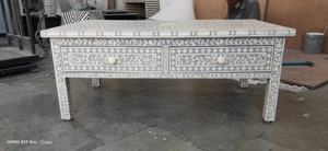 Console en incrustation d'os, table basse en incrustation d'os - Product Image 2