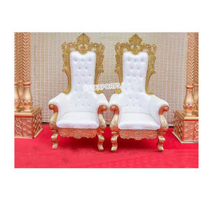 Chaise de trône de mariage de Style auvent à capuche chaises de scène de mariage populaires chaises de mariée et de marié chaises de trône de mariage de Style européen USA - Product Image 4