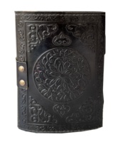 Fournitures de sorcellerie Grimoire Triple lune Journal de sorcière décor trucs de sort livre d'ombres sorcellerie cadeaux Journal Wiccan en cuir