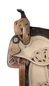 Juego de sillas de montar de cuero genuino de primera calidad, combinación perfecta para carreras de inglés de resistencia occidental para montar a caballo - Product Image 4