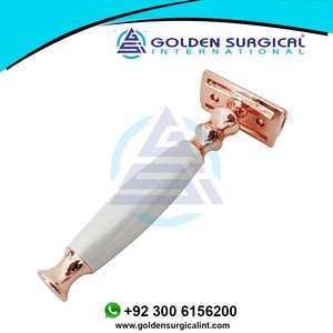 Maquinilla de Afeitar Vintage Color Oro Rosa, Cuchilla de Afeitar Manual, Maquinilla de Afeitar de la Mejor Calidad, Mango de Bambú, Maquinilla de Afeitar de Seguridad - Product Image 2