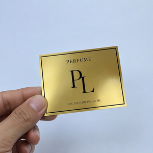 Etichetta Metallica Personalizzata, Adesivo in Alluminio Dorato, Targhetta in Metallo Goffrato Autoadesiva per Bottiglie di Profumo, Barattoli di Candele, Cosmetici - Product Image 1