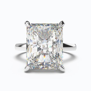 Customizable 925 Sterling <b>Silver</b> Engagement <b>Rings</b> Emerald Cut Zircon Stone Classic Radiant Cut <b>Solitaire</b> for Parties Women's OEM - Product Image 6
