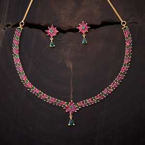 Collar de Zirconia Vintage de Lujo con Baño de Oro y Rodio, Diseño Geométrico con Ópalo, Diamante y Perla para Bodas, Fiestas y Regalos-151334 - Product Image 1