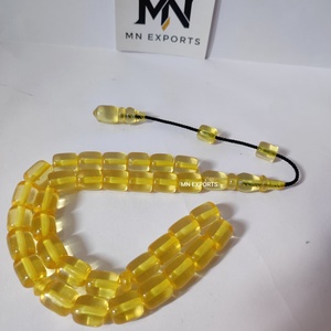 Perles d'ange en résine blanche imitation ivoire, écologiques, polies, de haute qualité, décoration d'intérieur, artisanat de chapelet en os de loup naturel - Product Image 1