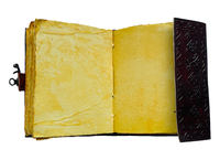 Journal en cuir vintage Pentagram jaune, couverture en cuir véritable, reliure spirale, couverture rigide, journal de voyage, 120 feuilles, cahiers cadeaux