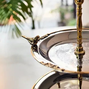 Decorative Handmade Stainless Steel <b>Cake</b> <b>Stand</b> Antique Silver Dessert Pedestal for Hotel Buffet ZAHID EXPORTS Model ZE-3286M - Product Image 3