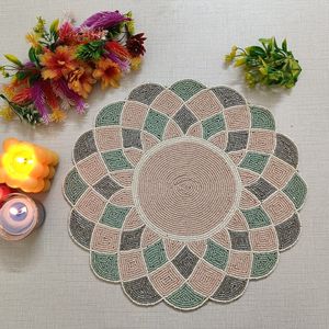 Luxury <b>Beaded</b> Washable Non-Slip Durable Handmade Table <b>Placemat</b> - Product Image 1