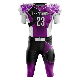 Jersey de Fútbol Americano Personalizado OEM, Transpirable, Antibacterial, de Secado Rápido, Uniforme de Nailon/Spandex, Tallas Grandes, Venta al Por Mayor - Product Image 2