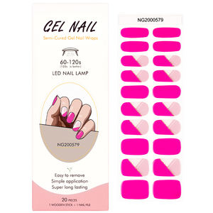 Nuevo Producto de Belleza para Uñas con Gel UV 2026, Venta al por Mayor de Pegatinas de Gel UV para Uñas, Envolturas de Gel Semicurado para Uñas - Product Image 1