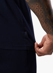 OEM Custom Mens Navy Color T-shirt manches courtes T-shirt respirant de haute qualité avec logo personnalisé Fabriqué au Pakistan - Product Image 6