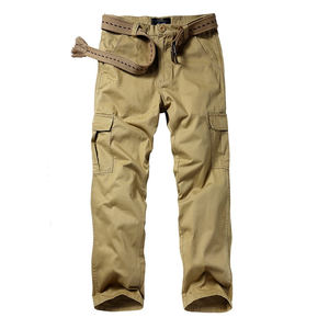 กางเกงคาร์โก้ผ้าแคนวาสสำหรับผู้ชายความยาวเต็มรูปแบบผ้าทอแบบลำลอง - Product Image 2