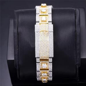 Reloj de Lujo Automático con Diamantes para Hombre y Mujer, Estilo Hip Hop, Esfera con Diamantes VVS Moissanite, Hecho a Mano, Cierre Oculto - Product Image 5