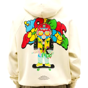 Sudadera con Capucha de Algodón Estampada para Hombre, 350 g/m², Alta Calidad, 100% Algodón, Bolsillo Frontal, Unisex, Corte Holgado, Puños y Dobladillo Acanalados - Product Image 1
