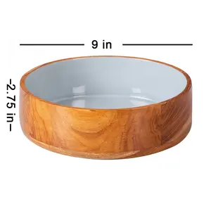 El mejor cuenco redondo de madera con superficie pulida blanca para cocina de restaurante y cocina casera a precio mayorista - Product Image 5