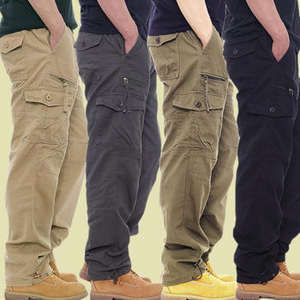 Pantalon cargo pour homme personnalisé, élégant, durable, fonctionnel, idéal pour les vêtements de plein air, le travail et les tenues décontractées, toutes conditions, kaki - Product Image 2