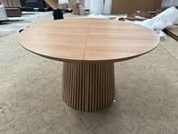 Ensemble table et chaises de salle à manger extensible et pliable en bois, style nordique moderne, rond et ovale, gain de place, pour appartement