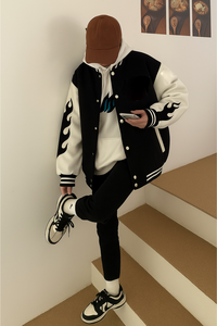 แจ็คเก็ตเบสบอลทรงวาร์ซิตี้แบบหลวม สไตล์สปอร์ต สำหรับผู้ชาย รุ่นใหม่มาแรง ปักลายตามสั่ง เคลือบผิว สำหรับฤดูหนาว ขายส่ง กำลังเป็นที่นิยมทั่วโลก - Product Image 5