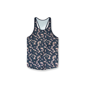 เสื้อกล้ามออกกำลังกายสำหรับผู้ชายผ้าคอตตอนสีทึบผ้าแห้งเร็วเสื้อ100% ฟิตเนสดีไซน์ใหม่ - Product Image 1