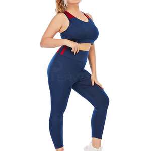 Conjunto de Yoga para mujer, último estilo, MOQ bajo, diseño personalizado, cintura elástica sólida de alta calidad, transpirable, de secado rápido LICRA/poliéster 2 - Product Image 1