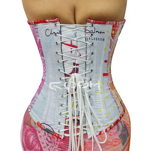 Shop High Quality Money Printed Underwire Cups Waist Slimming <b>Corsets</b> for Womens <b>Body</b> Shapewear - Product Image 6
