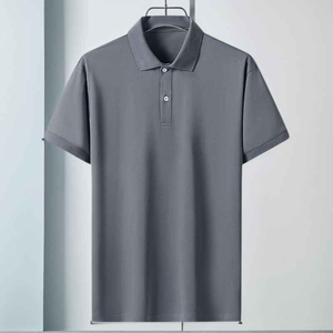 เสื้อโปโลผู้ชายสีดำ ดีไซน์ล่าสุด ผ้าฝ้าย 100% คุณภาพสูง สีพื้น - Product Image 5