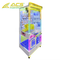 Machine de jeu d'arcade à griffes commerciale ACS Source Factory, sans fil, pour 110/220V, emballage en caisse en bois - Garantie 1 an (version anglaise)