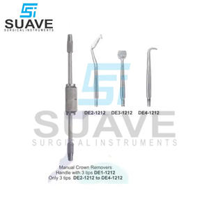 Equipo de removedor de corona dental Herramienta de control manual Herramienta de corona de acero inoxidable con 3 puntas de instrumentos quirúrgicos SUAVE - Product Image 4