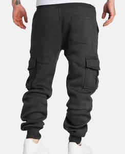 Pantalon de jogging vierge personnalisé pantalon de survêtement en coton éponge française pantalon baggy à rayures latérales pantalon de survêtement évasé à jambe droite pour hommes - Product Image 2