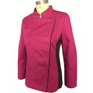 เสื้อโค้ทเชฟสำหรับผู้ชายและผู้หญิงเสื้อโค้ทเชฟแขนสั้นผ้าโพลีเอสเตอร์ออกแบบได้ตามต้องการ - Product Image 2