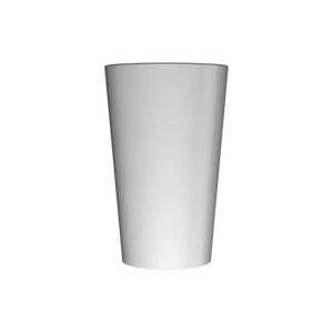 Bicchiere Non Stampato 25cl Bianco Ecologico Senza BPA in Plastica Riutilizzabile Adatto al Microonde Nessun Ordine Minimo Prodotto in Francia - Product Image 1
