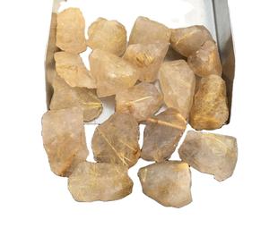 พลอยรูไทล์สีทองธรรมชาติ ไม่ผ่านการบำบัด สำหรับทำเครื่องประดับ ขายส่ง ชุด 5 ชิ้น ขนาดใหญ่พิเศษ - Product Image 1