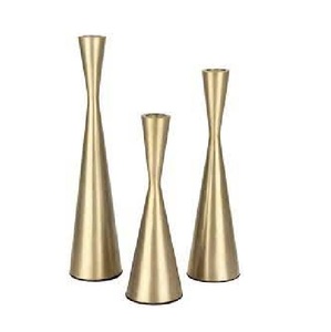 SET/3 portavelas cónico soporte para mesa de cena recién llegado último diseño elegante candelabros de Metal candelabros decorativos - Product Image 1