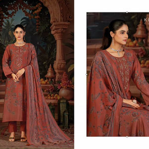 Venta al por mayor Neeta Creation Modal Maslin seda secado rápido hasta la rodilla vestido Material fiesta desgaste tradicional Salwar Kameez indio - Product Image 1