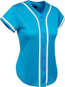 Maillot de baseball à boutons pour femmes, uniforme d'équipe de softball, chemise à manches courtes - Product Image 3