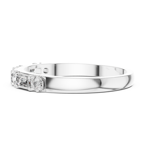 Anillo de Compromiso y Boda de Oro Rosa de 14K Purecarat con Diamante Redondo en Forma de Campana y Perla de Agua Dulce, Certificado IGI, Regalo de Lujo - Product Image 5