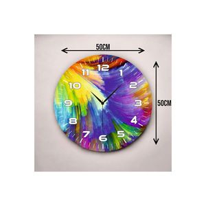 Colorful Print Patterned 50cm Wooden Silent <b>Table</b> Wall <b>Clock</b> Perfect Gift Idea - Product Image 3