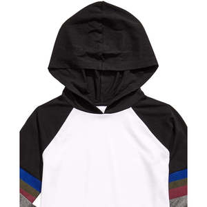 T-Shirt con Cappuccio Bianco Bicolore Epic Threads per Neonati Taglia Piccola in Tessuto French Terry Lavorato a Maglia Design Elegante - Product Image 2